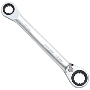 Bizline Polygonal Reversible Ratchet Spanner. Bent Heads
