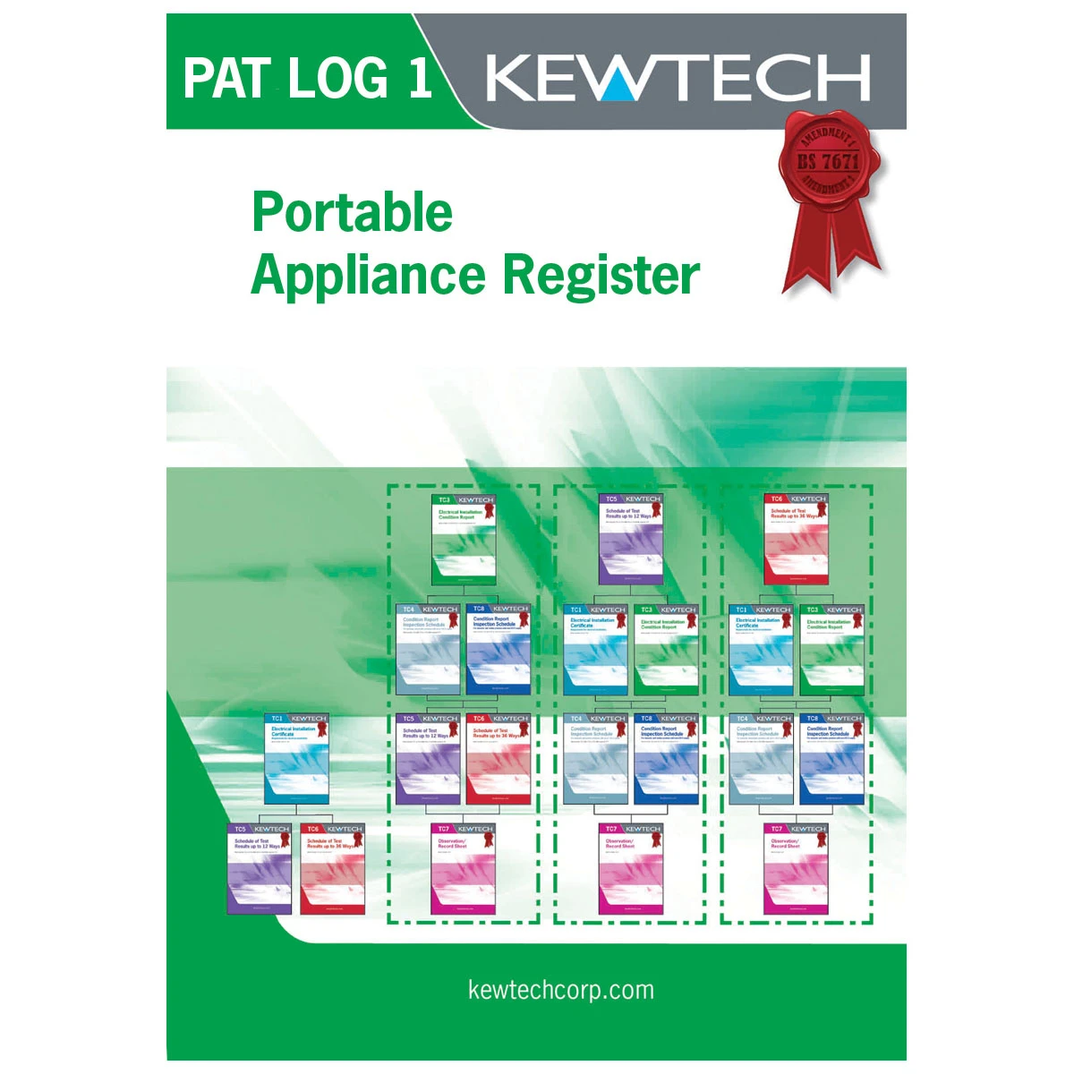 Kewtech PATLOG1 PAT Testing Log Book