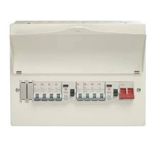 Wylex 10 Way High Integrity Consumer Unit 100A Main Switch, 80A 30mA RCDs, Flexible Configuration with 8 MCBs