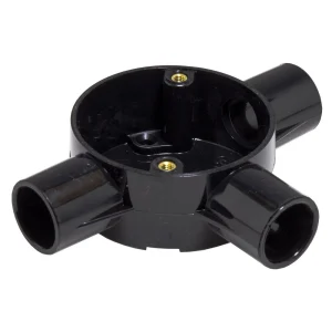 PVC-U 3-Way Tee Box 20mm Black