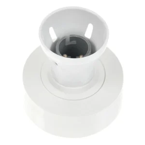 Batten Lamp Holder T2 BC High Output Skirt Loop In White