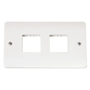 Click Mode Frontplate 2 Gang 2 Aperture White
