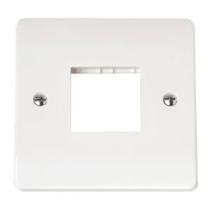 Click Mode Frontplate 1 Gang 2 Aperture White