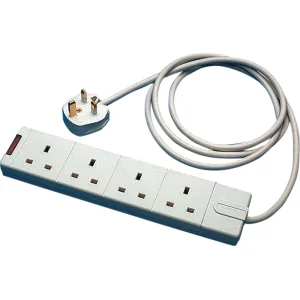 4-Gang Extension Socket With Cable 2m