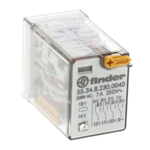 Relay Plug-In 4P Co Lockable 7A 230V Ac Test Button&Mech In