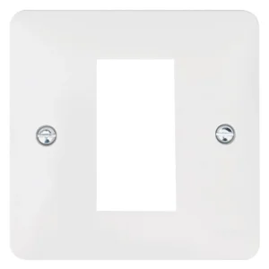 Hager Sollysta Frontplate 1 Module Euro 86x9.5x86mm White Urea
