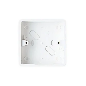 Box Switch + Socket 1 Entry 1 Gang 25mm White PVC-U Round Corners [Pack=2]