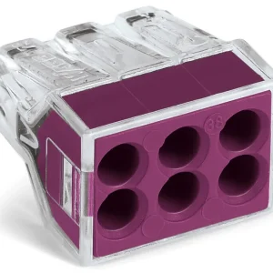 Wago 773-106 6 Way Push Wire Terminal Block 2.5mm 24A