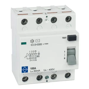 Lewden RCD10-100/30/4A RCD 100A, 4P, 30mA, 10kA RCD