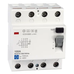 Lewden RCD10-100/100/4S RCD 100A, 4P, 100mA, S Type, 10kA RCD