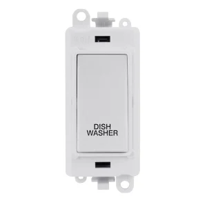 Click Gridpro Switch DP Module - White Insert 20AX White Printed Dishwasher