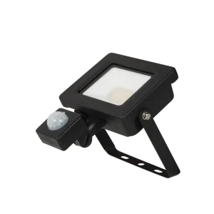 KSR KSR5281BLK Siena LED Floodlight CCT 10W Colour Switchable IP65 Black with PIR