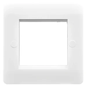 Verve HM2212 1 Gang 2 Euro Module Grid Plate White