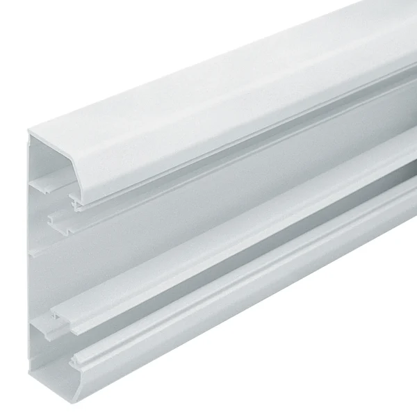 Trunking Base Marshall-Tufflex Base Trunking 2 Dividers 140 x 50mm x 3m White Compact ...
