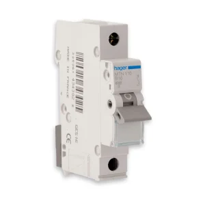 Hager MTN116 16A 6kA Curve-B Miniature Circuit Breaker 1 Pole