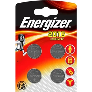 Energizer CR2016 Lithium Coin Battery 3V 7638900415353 - 4 Pack