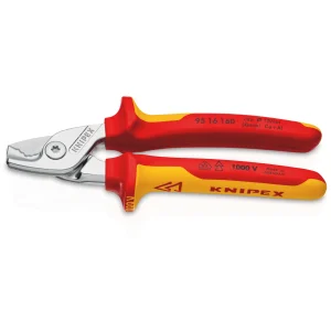 Knipex 95 16 160 SB StepCut Cable Shears insulated with multi-component grips, chrome-plated 160 mm