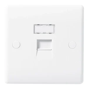 BG Nexus 8RJ45/1 1 Gang White Plastic Single RJ45 Data Outlet Socket