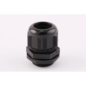 Dome Top Cable Gland IP68 C/W Locknut M32 Black 18-25mm Diameter