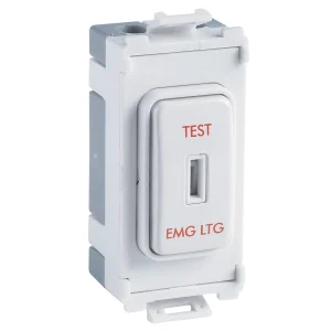 Grid Switch 2 Way Key Module Marked 20AX White Test Emergency Lighting White