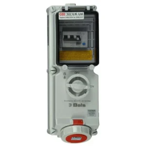 Switched Interlocked RCD Protected Socket 32A 400V 5P IP67 A Type
