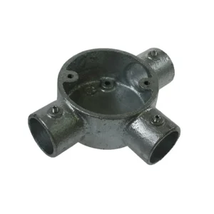 Conlok Circular Tee Box 20mm Galvanised Push Fit