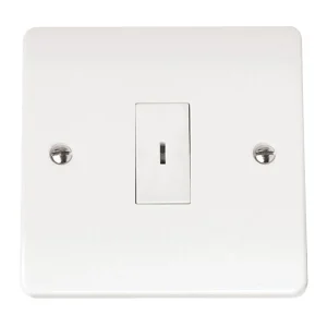 Plate Switch 1 Gang 2 Way Key 10A White