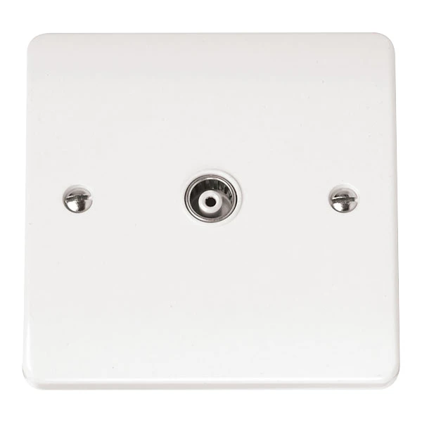 Socket Coaxial Single Isolated White - Image 2
