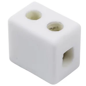 Connector Block Single Pole 5A Porcelain - 10 Pack
