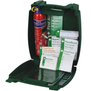 Vehicle First Aid Fire Extinguisher Kit Green