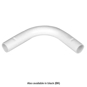 Bend Plain 25mm PVC White for Conduit