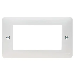 Hager Sollysta Frontplate 4 Module Euro 146 x 9.5 x 86mm White Urea
