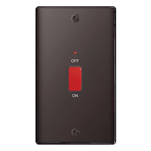 BG Nexus NBN72 Black Nickel Cooker Control Unit&Neon 45A