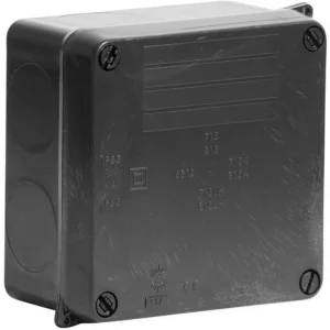 110 x 110 x 60mm IP65 Black Surface Sealed Box