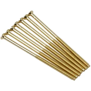 M3.5mm X 75mm Socket Screw C/Sunk Slotted Polished Brass