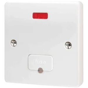 MK Connection Unit Unswitched Fused Spur Neon 13A White Flex Outlet
