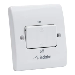 MK K4859WHI 3 Pole Fan Isolator No Lock + Key 10A White