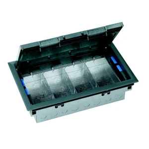 Electrak Floor Box Service Single Phase 4 Compartment 85mm