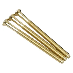 M3.5mm X 50mm Socket Screw C/Sunk Slotted Polished Brass