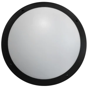 Eterna SHFULLBK 12W LED Round Amenity Bulkhead Black