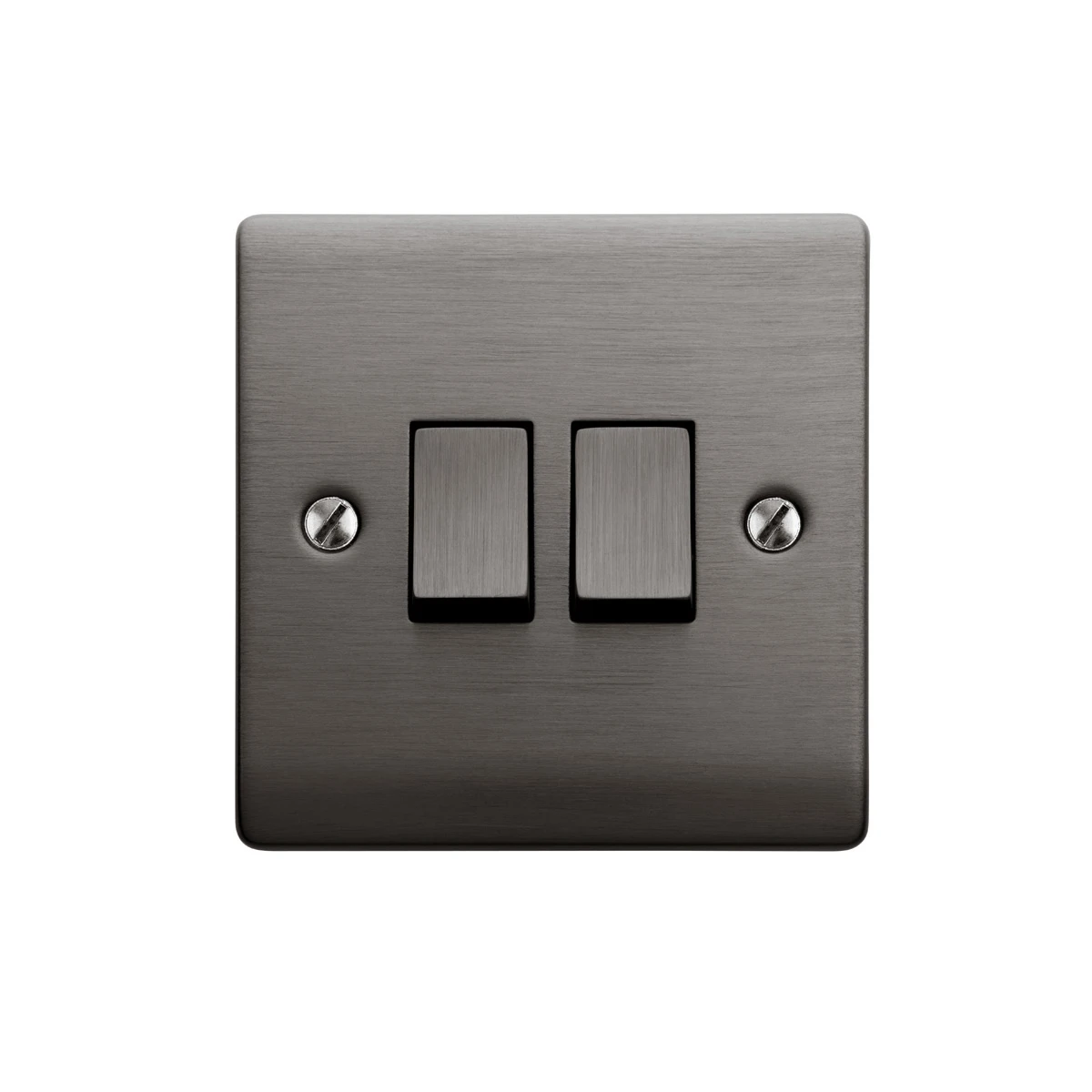 Designa 25S522J 2 Gang 2 Way 10AX Plate Switch Graphite