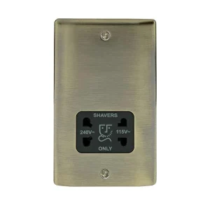 BG Nexus NAB20B Antique Brass Shaver Socket 115/230V