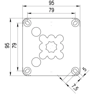 Black IP67 95 x 95 x 60mm Polypropylene Junction Box
