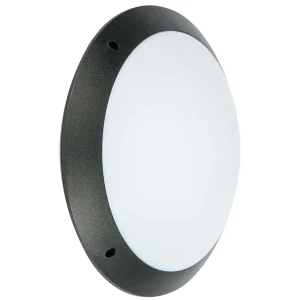 KSR Bulkhead IP66 Plain 12W Black Polycarbonate 4000K 675lm LED
