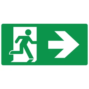 Eterna DISOEBLGDR ISO Right Arrow Legend for Emergency Boxes