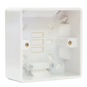 Designa 21P135 1 Gang 35mm Pattress Surface Back Box White