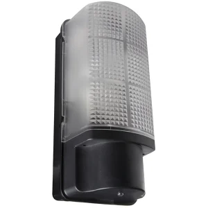 IP44 Black Whitestar 60W Bulkhead With PIR