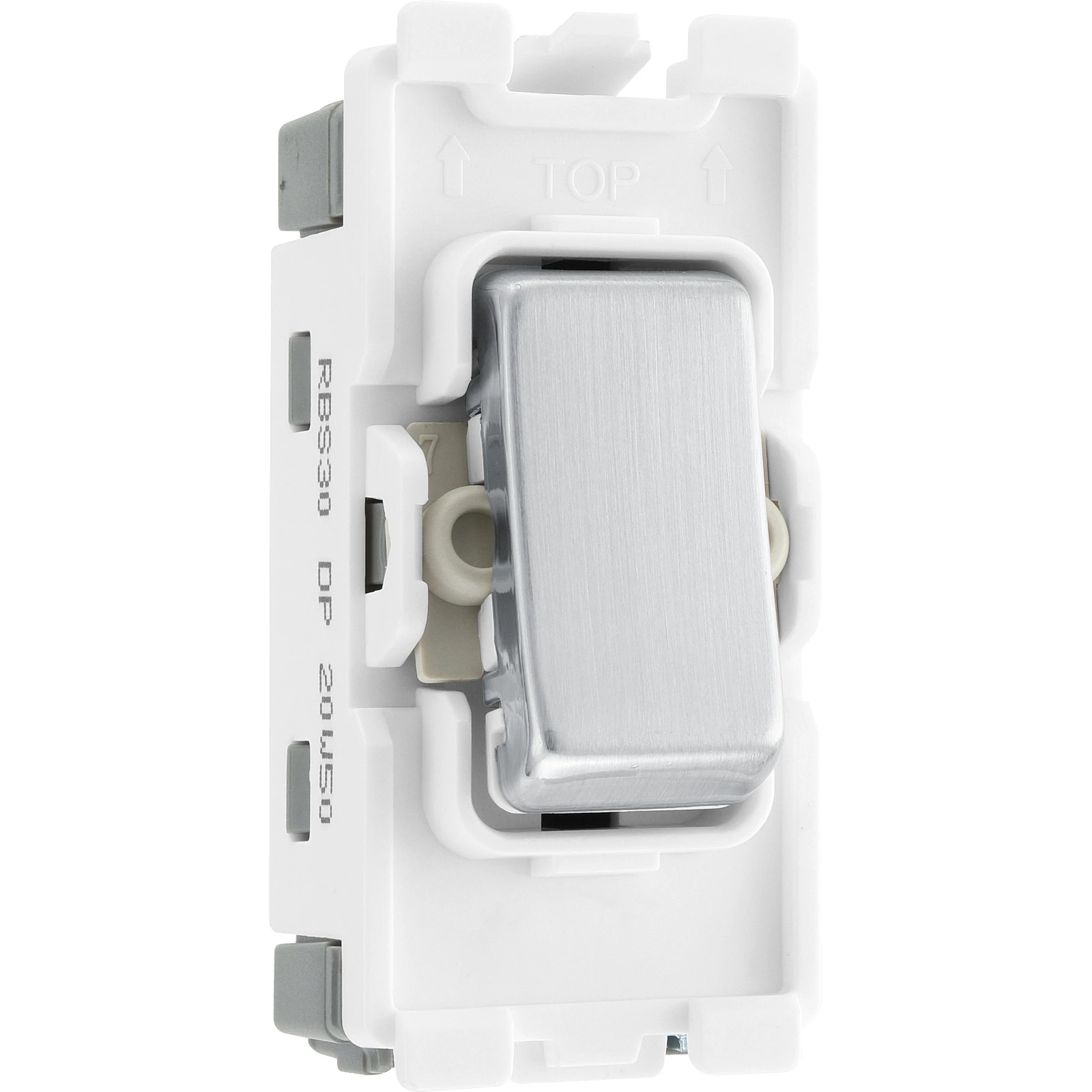 BG RBS30 20A DP Grid Switch Brushed Steel - Image 2
