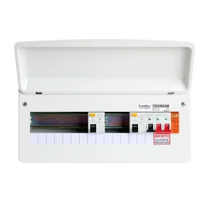 FuseBox Consumer Unit 10 Way Dual RCD With Surge Protection SPD F2010DX100