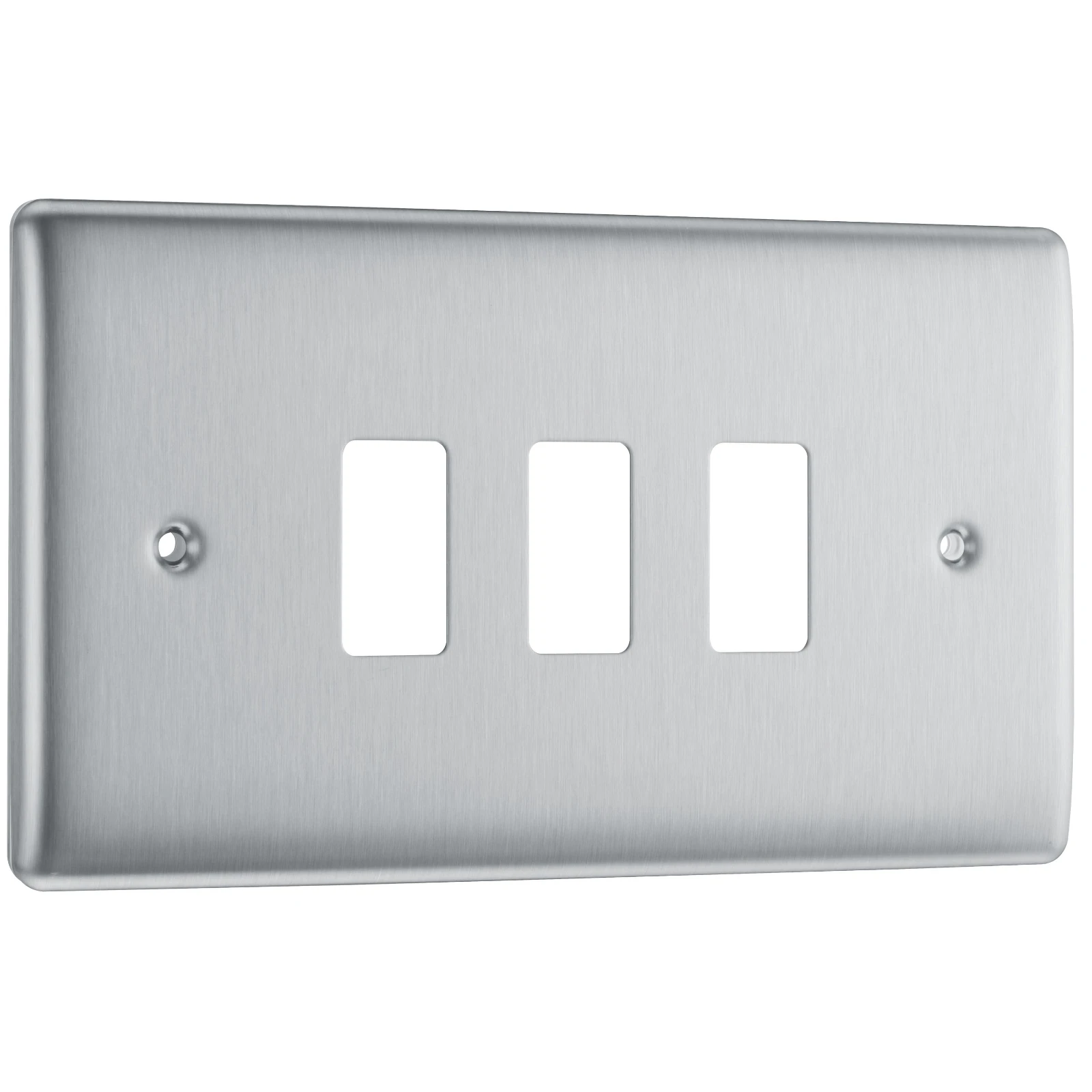 BG RNBS3 3 Gang Grid Plate Brushed Stainless - Image 2